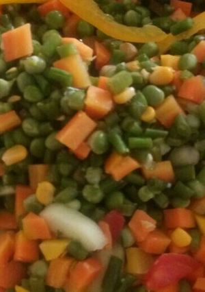 A picture of Green peas salad.