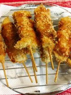 A picture of This is Cheap! Unpretentious Fried Meat Skewers with Fresh Ginger.