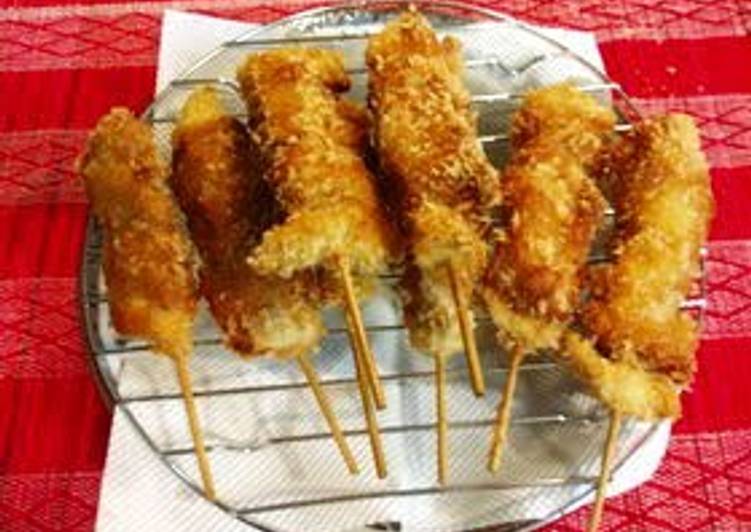 Steps to Make Perfect This is Cheap! Unpretentious Fried Meat Skewers with Fresh Ginger