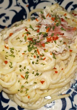 Foto resep Fettucini Carbonara