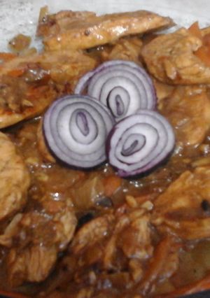 A picture of My Gingered Garlic Chicken 😁.