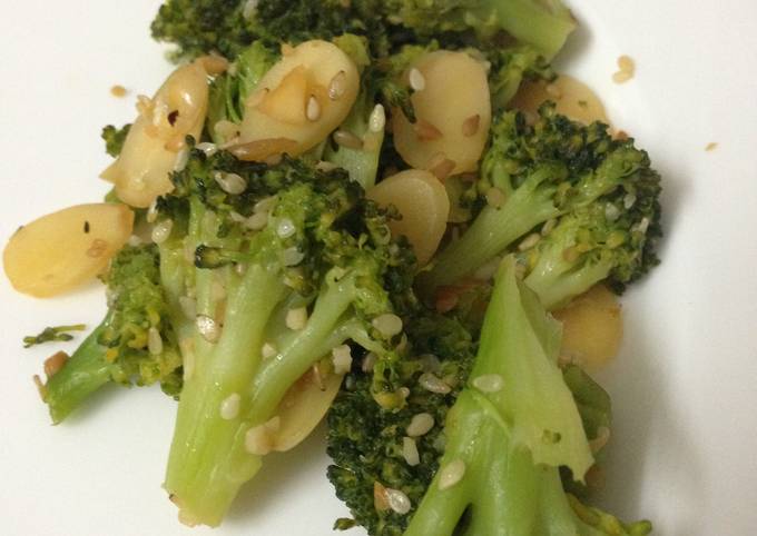 Steps to Prepare Any-night-of-the-week Warm Broccoli and Almond Salad