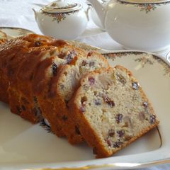 A picture of Rum Raisin and Walnut Pound Cake.