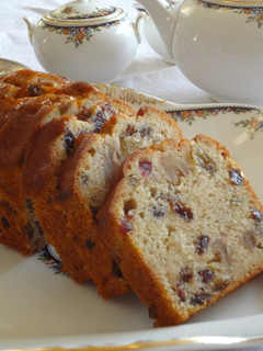 A picture of Rum Raisin and Walnut Pound Cake.