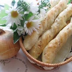 A picture of Onion Filled Bread Sticks.