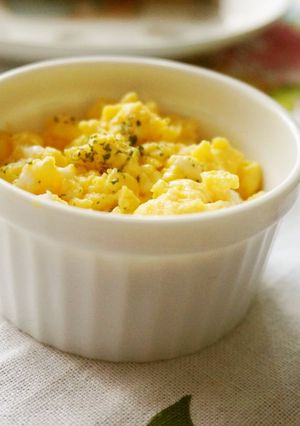 A picture of Easy Microwave Scrambled Eggs.