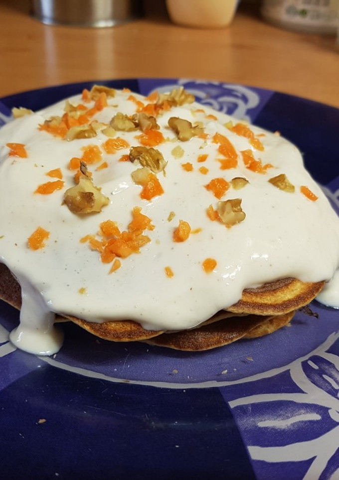 Una foto de Tortitas de avena "carrot cake"