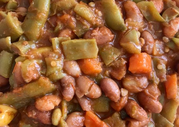 Recipe of Any-night-of-the-week Green and Red Bean Stew