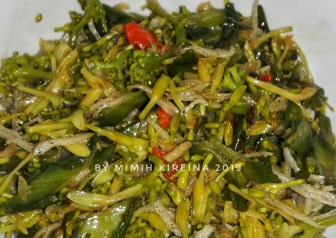 Resep Tumis Kecipir Bunga Pepaya Dan Teri Oleh Mimih Kireina Cookpad