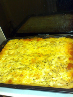A picture of beany fish pie.