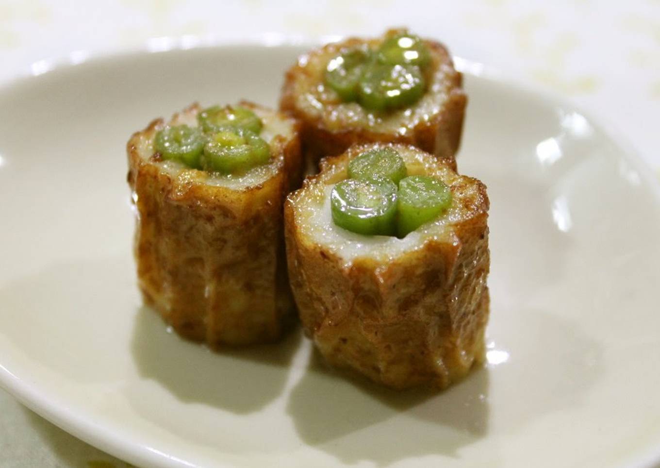 Green Beans in Chikuwa Fish Sticks with Soy Sauce and Mayo