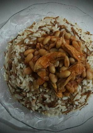 صورة لوصفة فاصولياء بيضاء بالفروج 😋