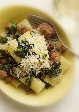 A picture of Rigatoni With Sausage And Kale.