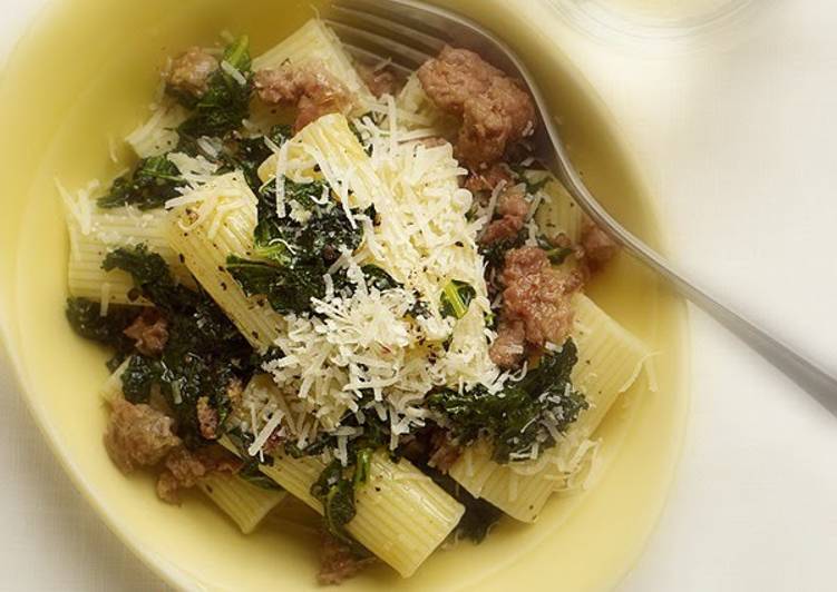 Steps to Prepare Quick Rigatoni With Sausage And Kale