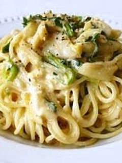 A picture of Kimchi Cream Pasta.