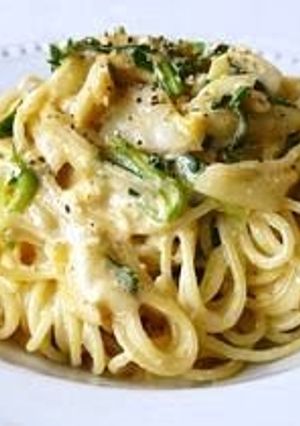A picture of Kimchi Cream Pasta.