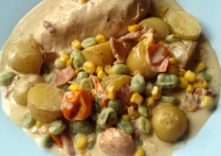 Vickys Creamy Chicken One-Pot, GF DF EF SF NF