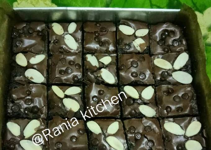 Brownies fudgy shiny sekat