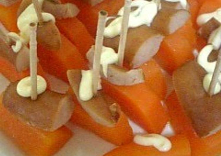 Recipe of Any-night-of-the-week Great Bentos Fillers–Carrots and Sausages with Mayo