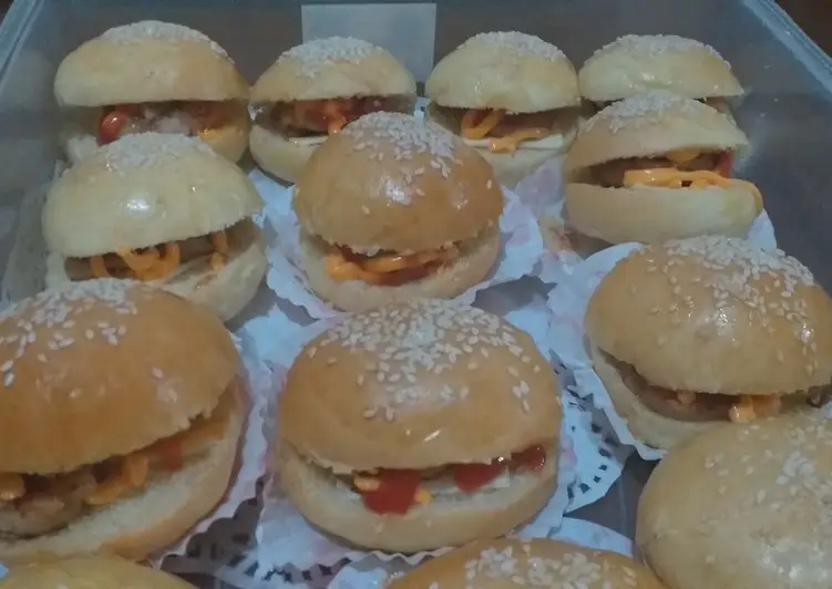 Resep Mudah Mini Burger Buns Bread Maker 🍔 Yummy Mantul