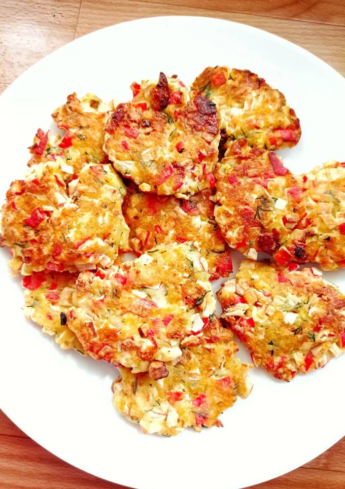 Оладки із крабових паличок🦞