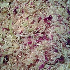 A picture of sweet and sour cabbage.