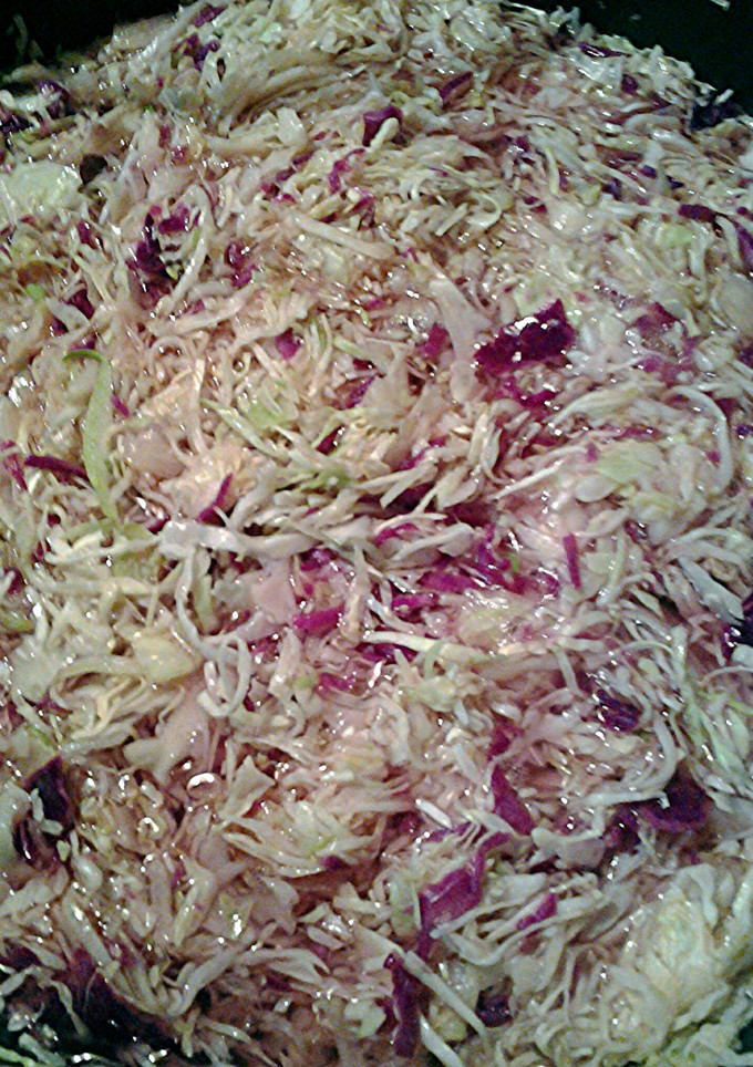 A picture of sweet and sour cabbage.