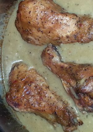 A picture of Garlic and Herb Baked Turkey Legs.