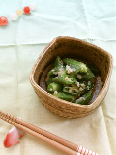 A picture of So Easy! Okra with Wasabi and Shio-Koji.
