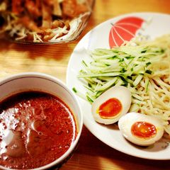 A picture of Noodles with Meat Miso Dipping Sauce in 10 Minutes.