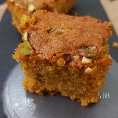 Semolina-Amaranth Flour Palm Jaggery Ghee bars A picture of Semolina-Amaranth Flour Palm Jaggery Ghee bars.