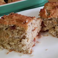 A picture of Banana Cranberry Cake/Bread.