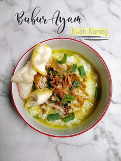 Foto resep 29. Bubur Ayam Kuah Kuning