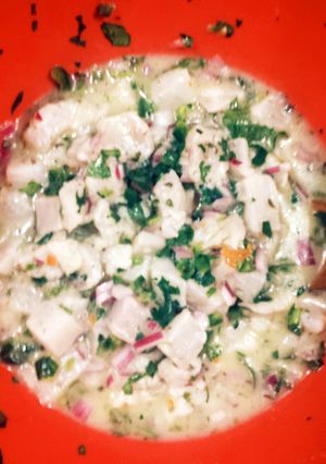 A picture of Ceviche Blanco Chingon.
