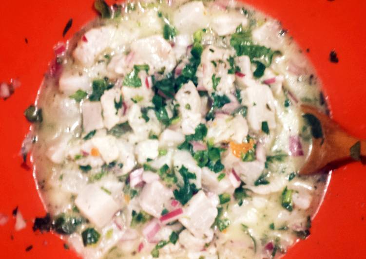 Steps to Prepare Homemade Ceviche Blanco Chingon