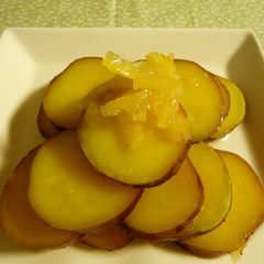 A picture of Well-Boiled Sweet Potato and Yuzu Tea.