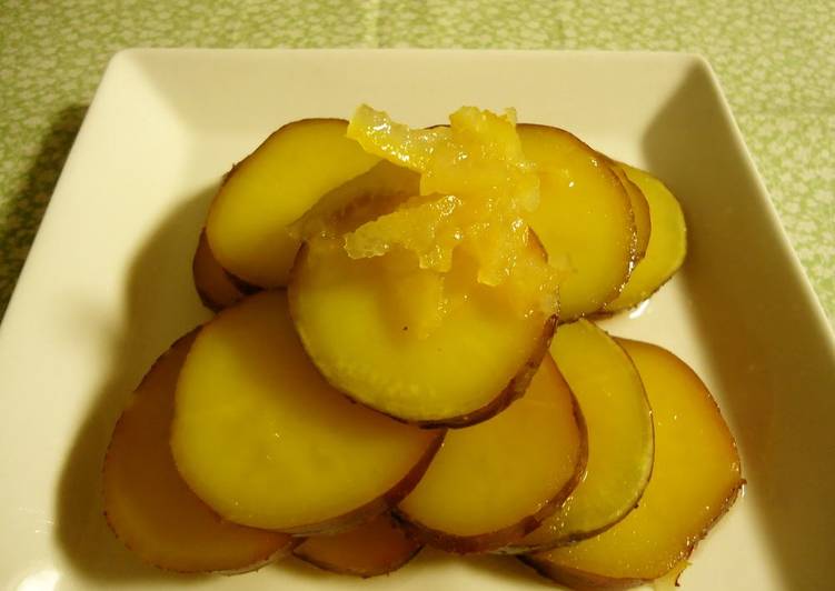 Easiest Way to Make Super Quick Homemade Well-Boiled Sweet Potato and Yuzu Tea