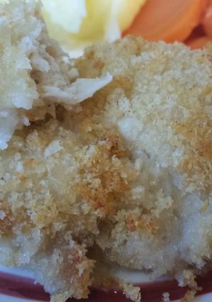 A picture of Garlic, Butter and Panko Crusted Chicken.