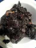 chocolate apples in a cake mix