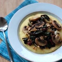 A picture of Swiss Chard and Mushroom Polenta.