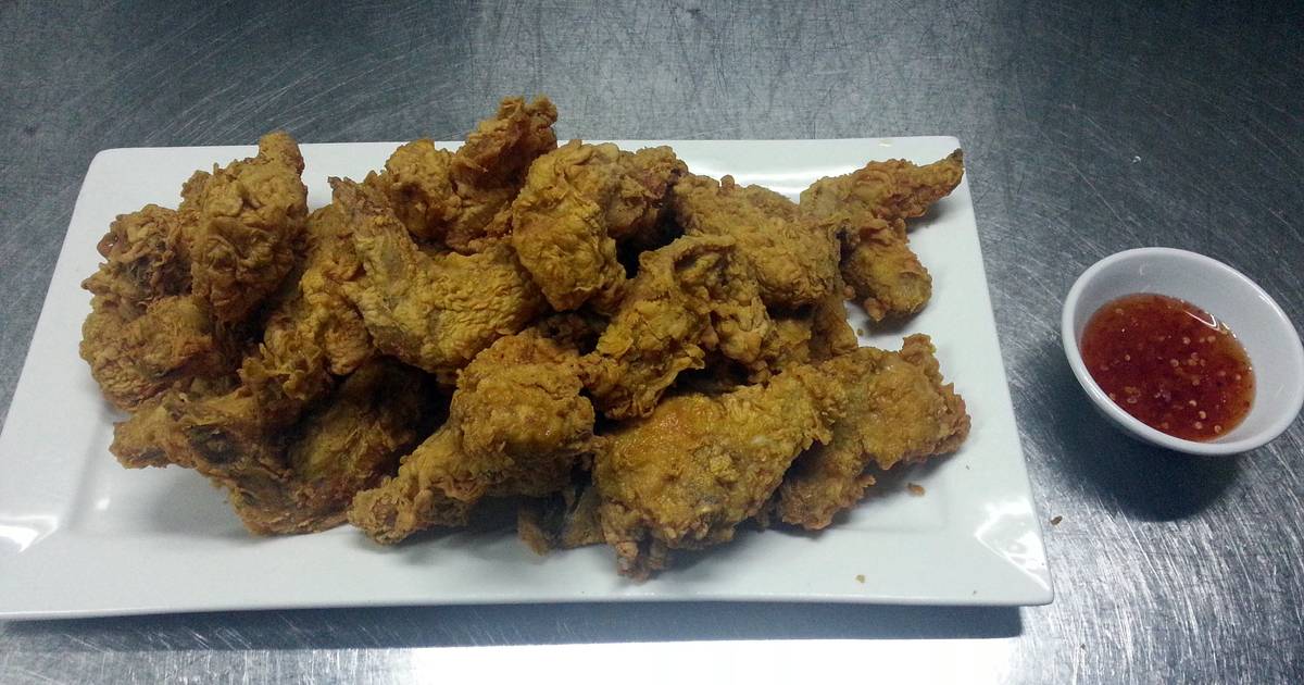 spicy asian fried chicken ala kfc with thai chilli sauce Recipe by
