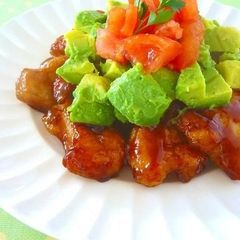 A picture of Chicken with Thick Sweet and Sour Sauce.