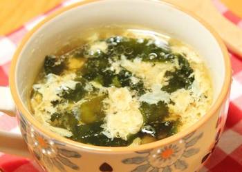 Easiest Way to Make Appetizing Egg and Wakame Oyster and Ponzu Soup