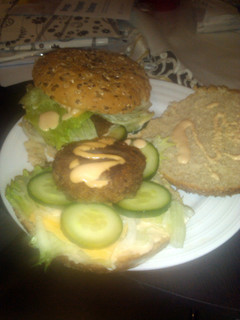 A picture of onion and garlic burgers.