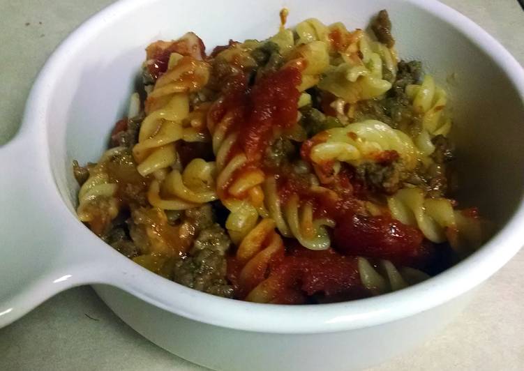 Recipe of Homemade Baked rotini with meat sauce