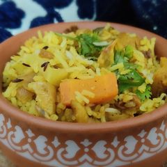 A picture of Hyderabadi Biryani.