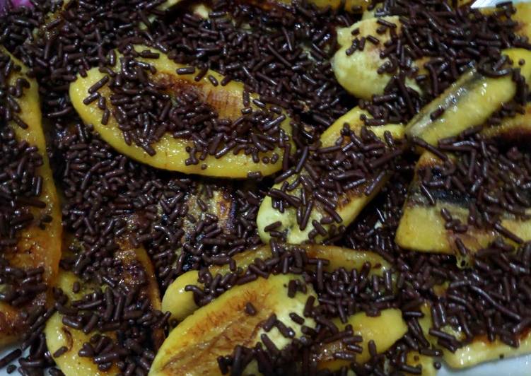 Pisang Coklat panggang