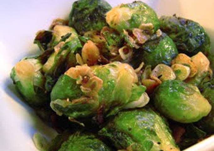 Steps to Prepare Wolfgang Puck Brussels Sprout Garlic Stir-Fry