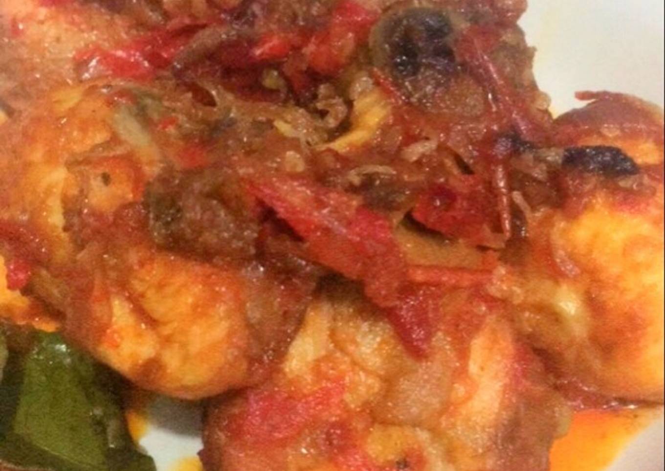 Ayam telur bumbu balado