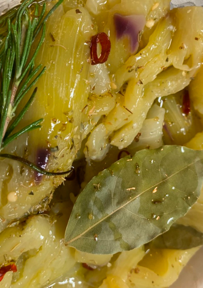 Una foto de Berenjenas al escabeche